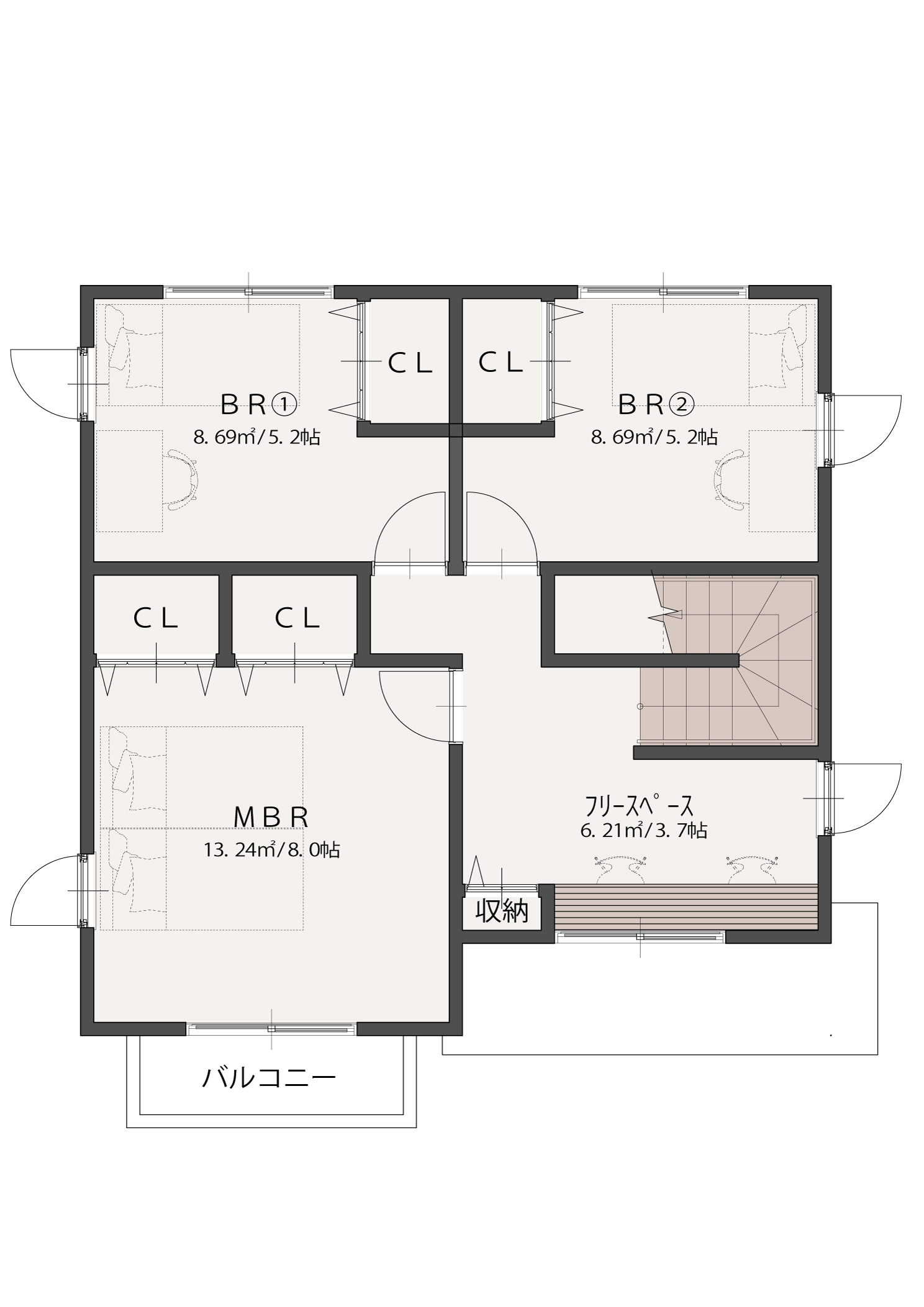 Japanese 2階平面図